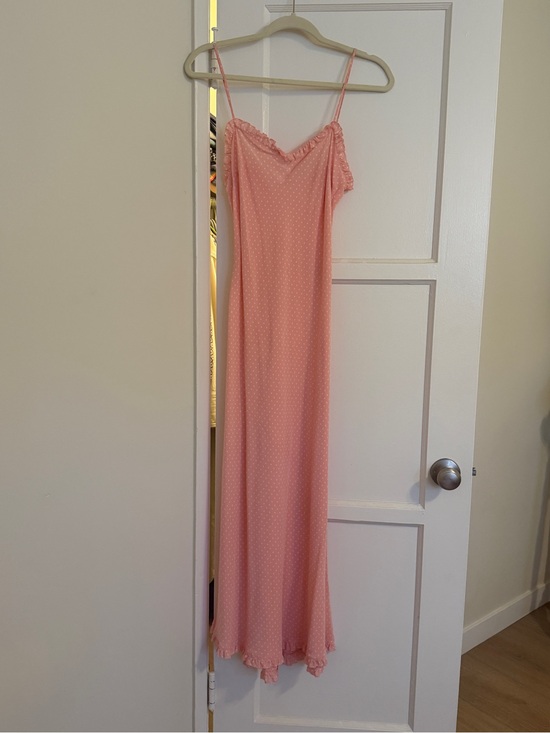 Doen Dresses & Skirts - DÔEN Pink Polka Dot Slip Dress